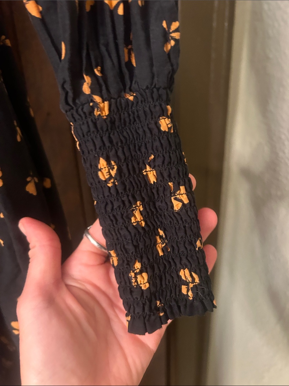 GANNI Women's Black Maxi Dress with 🍊 Floral Print - Picture 7 of 12